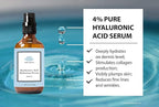 JOYAL BEAUTY Hyaluronic Acid Serum for Face Skin Eyes Lips. 100% Pure Anti-aging Hydrating Skin Serum. 4% Highest Concentration On The Market. Super Low Molecular Weight for Deep Penetration.