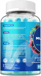 Migcopat 2-Pack Multivitamin for Men, Mens Multivitamins Gummies w/Omega-3, Probiotics, Inositol, Folate, Male Support Blend, Vitamins A, C, D, E, B - Support Heart, Brain, Muscle, Energy, Sugar-Free