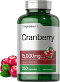 Horbäach Cranberry Pills + Vitamin C | 250 Capsules | Non-GMO and Gluten Free Supplement from Concentrate Extract