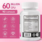 DVO Vaginal Probiotics for Women,pH Balance,60 Billion CFU with Prebiotics & Lactobacillus,Healthy Odor, Yeast Balance & Flora Support for Immune Health 90 Count