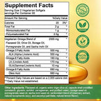 High-Potency Omega 3-6-9, 100% Vegan Sourced Natural Supplement for Heart and Joint Health, 2 Month Supply, 120 Softgels