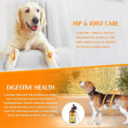 Turmeric Curcumin Drops for Dog & Senior Dogs: Anti-inflammatory Pain Relief, Eliminates Joint Pain, Improve Joint Mobility,Brain, Liver, Bone, Muscle, Skin&Coat - Liquid Absorb Better