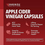 Apple Cider Vinegar Capsules with Cayenne Pepper for Digestive Health Support - 500mg ACV and 20mg Capsicum Annuum Per Serving - Easy-to-Take, Unflavored - 120 Count - Vegan, Non-GMO - 4 Month Supply