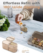 Pillex Weekly Pill Organizer 2 Times a Day, 7-Day AM PM Pill Box, Travel Pill Case, Medicine Pill Organizer for Fish Oils, Vitamins & Supplements