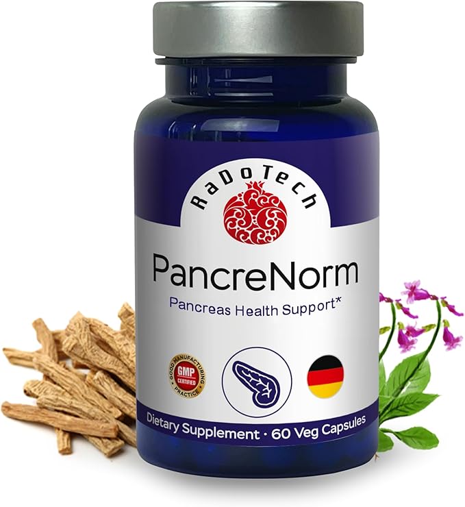 PancreNorm Supplements with Pancreatic Support and Heart Health, Supports Sugar Craving, Muscle Repair and Appetite Control, 60 Veg Capsules, GMP