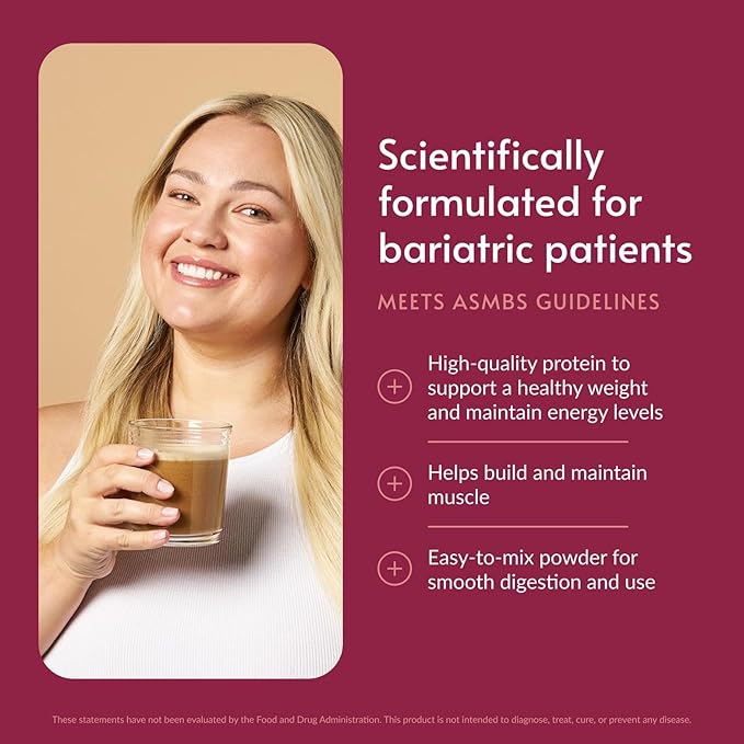 Bariatric Advantage High Protein Meal Replacement Drink Mix - Protein Powder Whey Isolate for Gastric Bypass & Sleeve Gastrectomy Patients - 28 Servings with 27 g Protein - Iced Latte - 44.44 oz