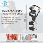 Comfyorthopedic OA Unloader Knee Brace For Medial Knee Pain, Arthritis Support, Osteoarthritis, Bone on Bone Inside Cartilage Joint Side Stabilizer L1851 L1843, Adjustable Plus Size Fits Up to 32in Thigh Circumference, Right