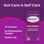 from The Makers of MiraLAX, MiraGUT Daily Probiotic, Probiotics for Digestive Health, Gluten-Free Supplement, Probiotic for Women and Men, Support Overall Digestive Health, 30 Ct