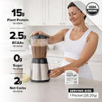 Complement Vegan Chocolate Protein Powder - Organic Protein Low Carb, Low Calorie, Sugar Free, Soy Free, Non-GMO, Gluten Free - 15g Yellow Pea, Pumpkin Seed Protein Powder (1 Serving)