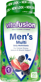 Vitafusion Men's Multivitamins | 150 Adult Gummies | with Vitamins A, B, C, D, E | Berry Flavor | Gluten Free Supplement