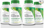 Youngevity Ultimate Gluco-Gel -for Bones, Tendons, Bones & Cartilage | Contains Glucosamine, Gelatin & Manganese | 120 Capsules | 4 Bottles