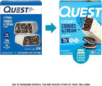 Quest Nutrition Crispy Cookies & Cream Hero Protein Bar, 18g Protein, 1g Sugar, 3g Net Carb, Gluten Free, Protein Snack, Keto Friendly, 4 Count