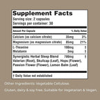 American Nutriceuticals - Serene Sleep Aid - with Melatonin & Magnesium - All Natural Sleep Aid for Adults -Long-Lasting - 60 Capsules -30 Day Supply