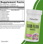 NaturalSlim Good Flora, Probiotics for Women & Men - Gut Health Supplements with 7 Powerful Strains for De-Bloating & Vitality - Probiotics for Digestive Health, 60 Vegetarian Capsules, 3 Pack