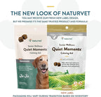 NaturVet Quiet Moments Calming Aid Dog Supplement, Helps Promote Relaxation, Reduce Stress, Storm Anxiety, Motion Sickness for Dogs (Quiet Moments Senior Wellness, 65 Soft Chews)