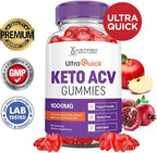 Justified Laboratories Ultra Quick Keto ACV Gummies Advanced Formula 1000MG Ultraquick Keto Gummies Apple Cider Vinegar Formulated with Pomegranate Beet Juice Powder B12 Vegan Non GMO 60 Gummys