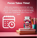 Vegan Kids Focus Gummies - Potent Chewable Brain Support for Children - Enhances Concentration & Memory - Calming Supplements & Focus Gummies for Kids - Non-GMO & Gluten-Free - 60 Count - 3 Pack