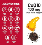 NatureWise CoQ10 100mg + Black Pepper Softgels - High Absorption Coenzyme Q10 + Black Pepper - Antioxidant for Heart Health + Cellular Energy - Vegan, Non-GMO, Gluten-Free - 90 Count[90-Day Supply]
