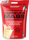 MuscleMeds Carnivor Mass Anabolic Beef Protein Gainer, Vanilla Caramel, 10 Pounds