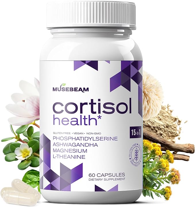 Cortisol Detox Supplement for Women Men - Control & Lowering Cortisol - Magnesium Ashwagandha High Cortisol Level Blocker Reducer - Balance Calm Stress Support Cleanse Adrenal Health