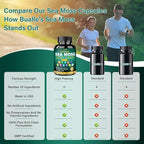 Bualle Irish Sea Moss Capsules – Organic Sea Moss, Black Seed Oil, Ashwagandha Supplements with Bladderwrack, Ginger & Burdock Root – Supports Daily Wellness, Skin & Energy – 150 Count (1 Pack)