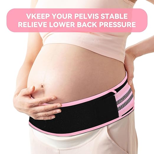 S-XXL Sacroiliac SI Joint Hip Belt for Women Men-Alleviate Sciatica|Pelvic|Back|Lower Back Support, Pelvic Support Belt, Adjustable Lumbar Pain Relief, Trochanter Belt, Pink, S(Hip Size 25-40")