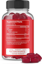 NutraChamps Tart Cherry Gummies - Tart Cherry Extract with Celery Seed - 60 Vegan Gummies