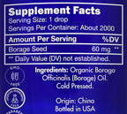 Zongle Therapeutics Organic, Borage Oil, Liquid, Supplement – 100% Pure, Borage Seed Oil, 4 OZ