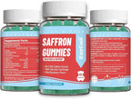 Saffron Supplements Gummies, Saffron Extract for Positive Mood & Calm Nerve, Boost Energy, with Garcinia Cambogia, Vitamin A, B12, Rhodiola Rosea - 120 Gummies
