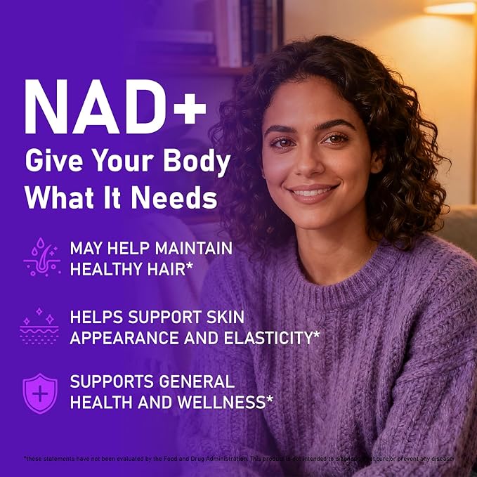 NAD Gummies with Resveratrol, Multivitamin Blend, Quercetin, Collagen and Zinc, Chewable NAD Gummy for Women, Natural Grape Flavor, Convenient Daily Chew, 60 Count