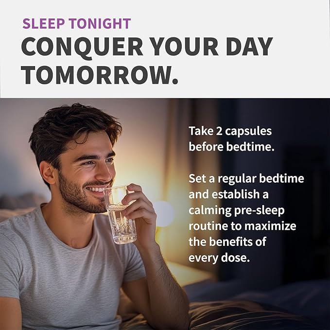 12-in-1 Melatonin Sleep Capsules - Natural Sleep Aids for Adults with Melatonin 5mg and Magnesium Glycinate 500mg, Sleep Aid with Ashwagandha, L Theanine, Valerian Root, GABA, 5-HTP (90ct, Pack of 2)
