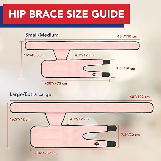 Dr. Arthritis Sciatica Hip Brace with Adjustable Thigh Compression, Hip Stabilizer for Walking, Sports & Daily Comfort, Sciatica Pain Relief Devices for Joint Stability & Injury Recovery (Pink, S/M)