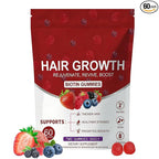 Lumin Hair Growth Gummies – Daily Hair Nourishment with Biotin, Collagen & Botanical Extracts – Supports Thicker, Stronger & Healthier-Looking Hair – Mixed Berry Flavor, 60 Gummies