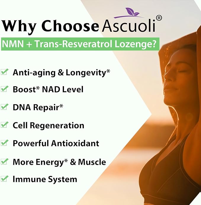 Sublingual NMN 500mg + Trans-Resveratrol 400mg, 3-in-1 Advanced Formula 99% Pure NMN Resveratrol Supplement for Boost* NAD, Cell, Immune, Energy & Muscle, Anti-Aging, 480 Lozenges (480 Days Supply)