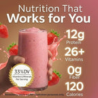 HMR 120 Shake Meal Replacement Powder | Strawberry Shake Mix to Support Healthy Weight Loss | 12g of Protein | Nutritional Drink | Low Calorie Food | 12 Servings
