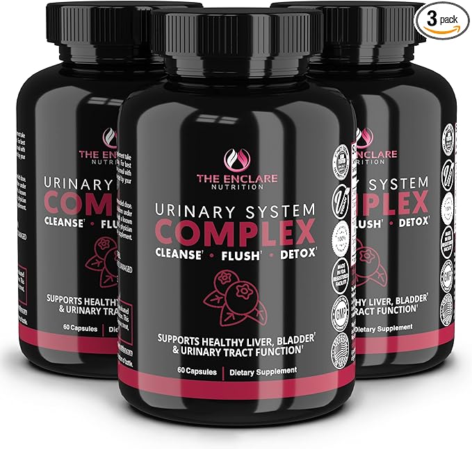 THE ENCLARE NUTRITION D Mannose Capsules|1000mg with Cranberry Pills for Women & Men, Hibiscus & Dandelion. Fast-Acting Urinary Tract Health, Bladder Control, Liver Support, Kidney Cleanse & Detox(3)