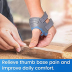 Velpeau CMC Thumb Brace for Osteoarthritis - with Shape-memory Restriction Splint, CMC Joint Stabilizer, Basal Thumb Arthritis Pain Relief and Support for Women and Men (Blue, Left Hand, X-Small)