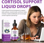 Cortisol Supplements for Women and Men with Magnesium, Ashwagandha, L-Theanine, 10 in 1 Cortisol Detox Manager Reducer, Hormone Balance Liquid Drops - Mood, Focus, Sleep - Blueberry Flavor(2.02 fl.oz)