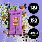 TRUBAR Vegan Protein Bar, Whole Lotta Macchiato, Gluten Free, Plant Based Protein, Dairy Free, Non GMO, Soy Free, No Sugar Alcohols, 12G Protein, 12G Fiber, 23G Carb, On the Go Snack Bars, 12 CT