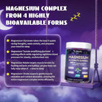 Magnesium Glycinate Gummies 400mg - Magnesium Complex Gummy with Malate, Taurate & Citrate - Supports Sleep, Relaxation, Brain & Muscle - 60 Count Blueberry Flavor (Sugar Free & Vegan)