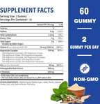 Magnesium Complex Gummies for Women & Men, Calm Magnesium Gummies for Women & Men, 14-in-1 with Ashwagandha, L-Theanine, Vitamin D3 & Zinc, 60 Count (1)
