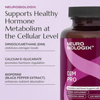 DIM Pro Hormone Support for Men & Women, Plant Based Estrogen Metabolism & Detox Supplement with DIM, Calcium D-Glucarate & BioPerine, Promotes Balance Energy & Daily Wellness, Vegetarian, 60 Capsules