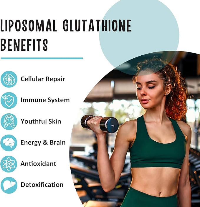 2400 MG Liposomal Glutathione Softgels, Max Absorption, Active Form L-Glutathione Reduced (GSH), with Hyaluronic Acid, Resveratrol, Master Antioxidants for Brain, Immune System, 120 Softgels