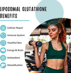 2400 MG Liposomal Glutathione Softgels, Max Absorption, Active Form L-Glutathione Reduced (GSH), with Hyaluronic Acid, Resveratrol, Master Antioxidants for Detox, Brain, Immune System, 180 Softgels