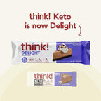 think! Delight, Keto Protein Bars, Healthy Low Carb, Gluten Free Snack - Chocolate Mousse Pie, 10 Count (Packaging May Vary) (Pack of 2)