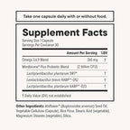 Daily Nouri Stress Support Probiotics for Women & Men | Mood & Cortisol Support | Gut-Brain Axis + Digestive Support | 3 Clinically Studied Strains + Omega | 60-Day Supply