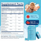 Saffron Gummies for Kids - Saffron Extract Supplement with GABA, Calms Temper Tantrums, Supports Happy Mood & Cognition, Focus Calm Gummies for Kids 4+, Sugar Free Strawberry, 90 Counts