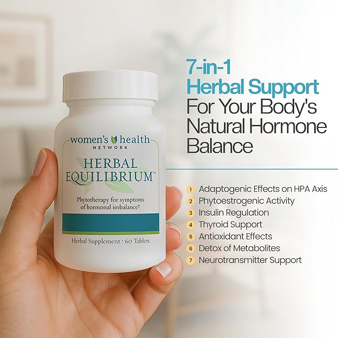Herbal Equilibrium™ - Natural, Full-Spectrum Relief for Peri/Menopause Symptoms with 7 Proven Herbal extracts (30 Day Supply)