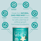 Designer Wellness, Designer Whey, Natural Whey Protein Powder with Probiotics, Fiber, and Key B-Vitamins for Energy, Gluten-Free, French Vanilla, 12oz