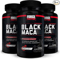 Force Factor Black Maca Root Supplement for Men, 1000mg Maca Negra Extract for Energy, Hormonal Balance & Vitality, Superior Absorption with BioPerine, 180 Capsules, 3-Pack